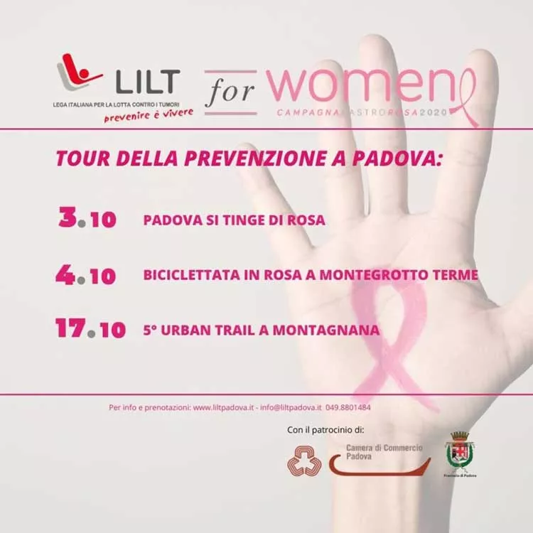 Ottobre Rosa 2020 – Iniziative in piazza della Lilt di Padova 
