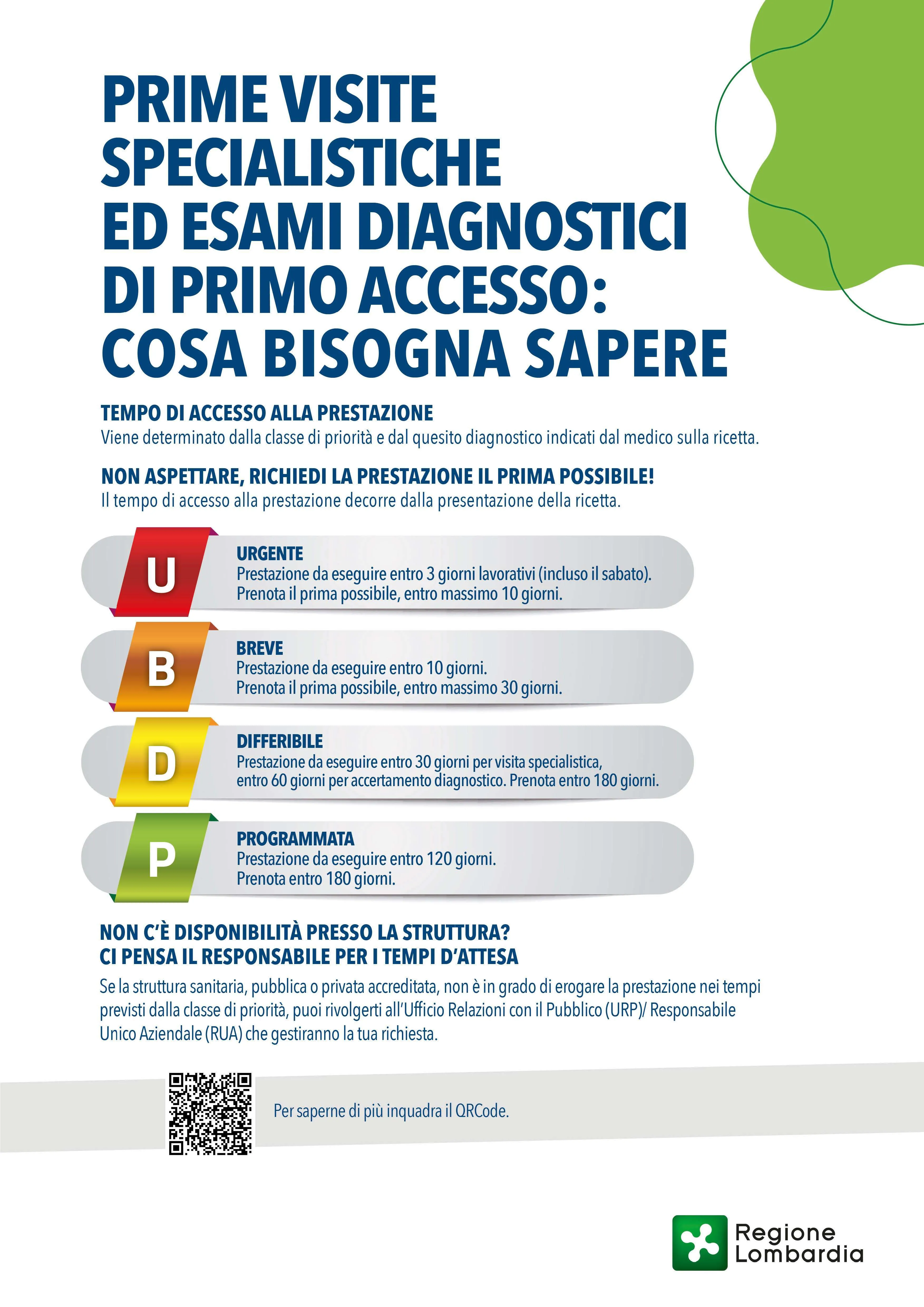 Prime visite specialistiche ed esami diagnostici di primo accesso: cosa sapere su priorità e tempi di attesa 